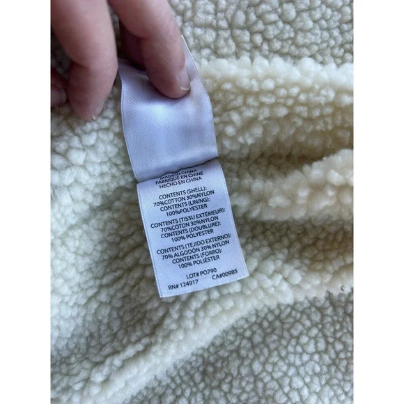 Onia Sherpa-Line Cotton Shacket Jacket In Bison Brown XL - Picture 7 of 9